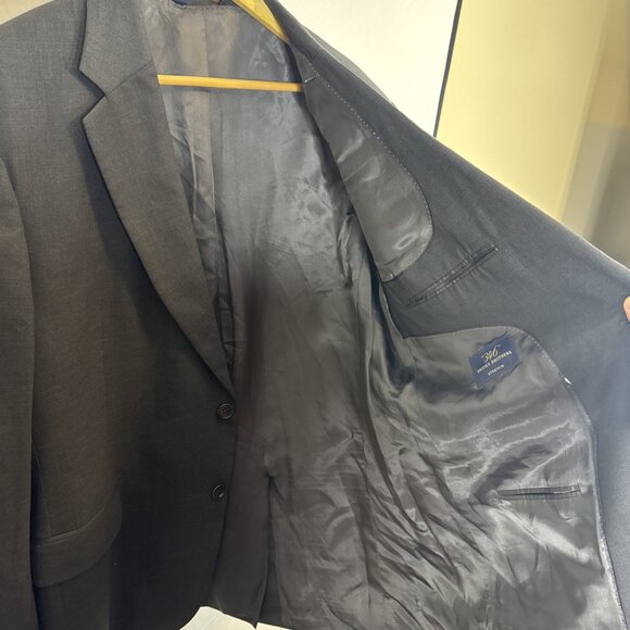 Brooks Brothers 346 charcoal Gray stretch wool blazer 44R Egypt classic 2 button - Picture 5 of 8